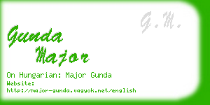 gunda major business card